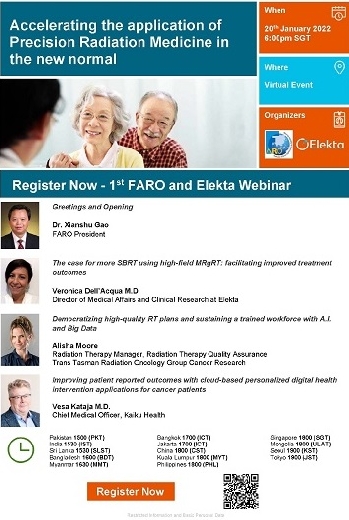 1st FARO and Elekta Webinar Accelerating the application of Precision Radiation Medicine in the new normal