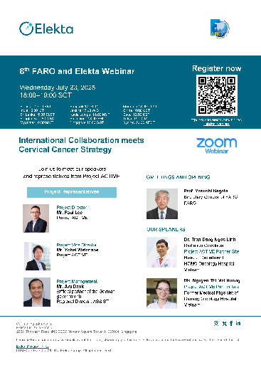 8th FARO and Elekta Webinar: International Collaboration meets Cervical Cancer Strategy